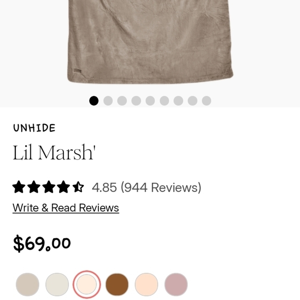 UnHide Lil Marsh' Throw Blanket -Rose Color - Picture 2 of 2